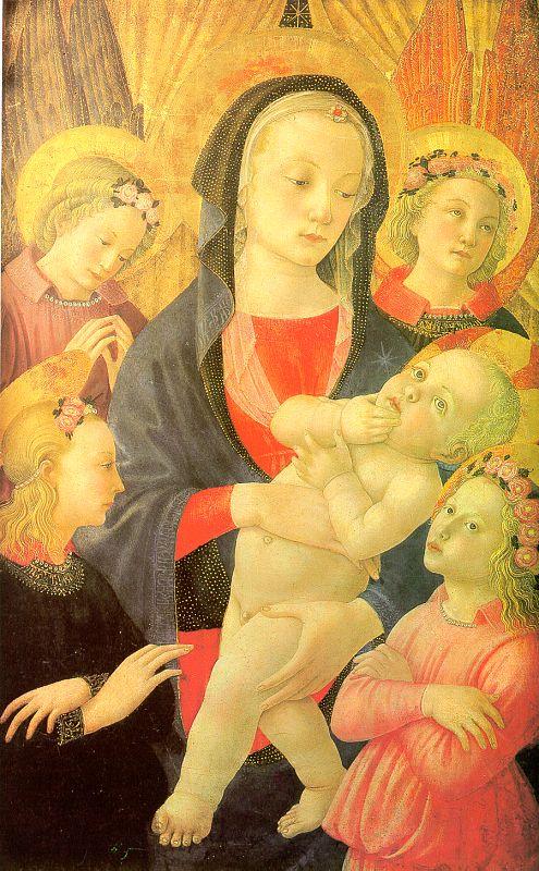 Castello Nativity, Master of the The Virgin Child Surrounded by Four Angels Germany oil painting art